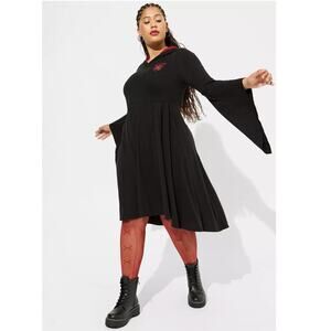 NWT Women's Torrid Warner Bros Harry Potter Gryffindor Hi-Low Hooded Dress sz 2X